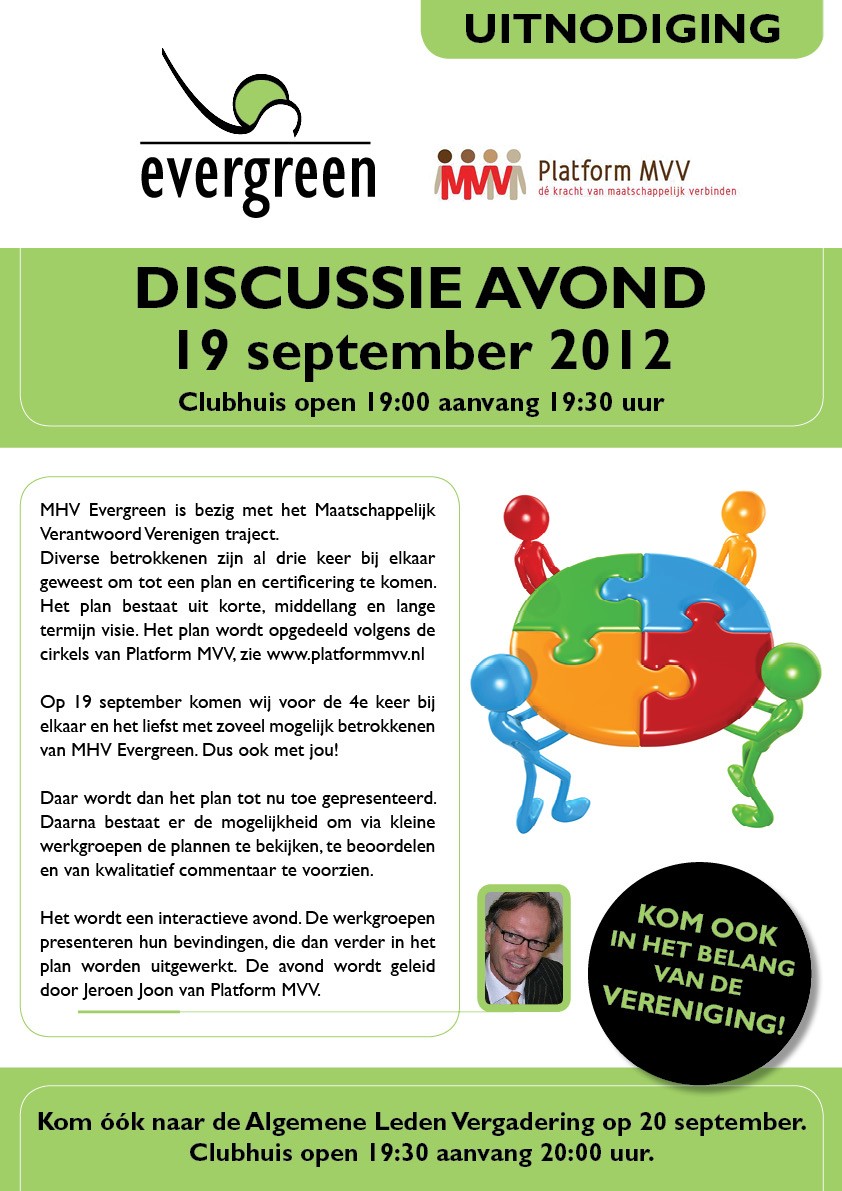 Uitnodiging Discussieavond 19 september 2012